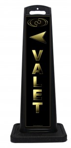 Black and Gold Valet Signs
